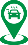 Location marker with electric vehicle